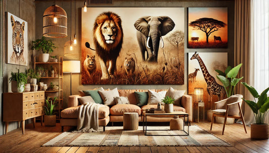 How to Create a Safari-Themed Living Room with Canvas Art