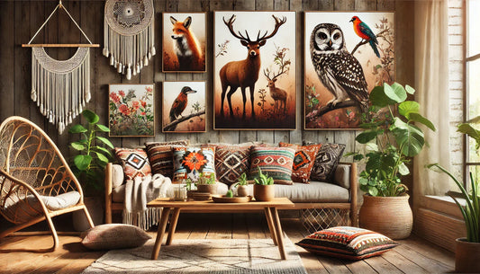 Best Wildlife Canvas Art Styles for Rustic and Boho Interiors