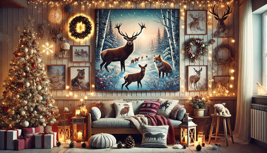 Wildlife-Themed Wall Art for Holiday Season Decor