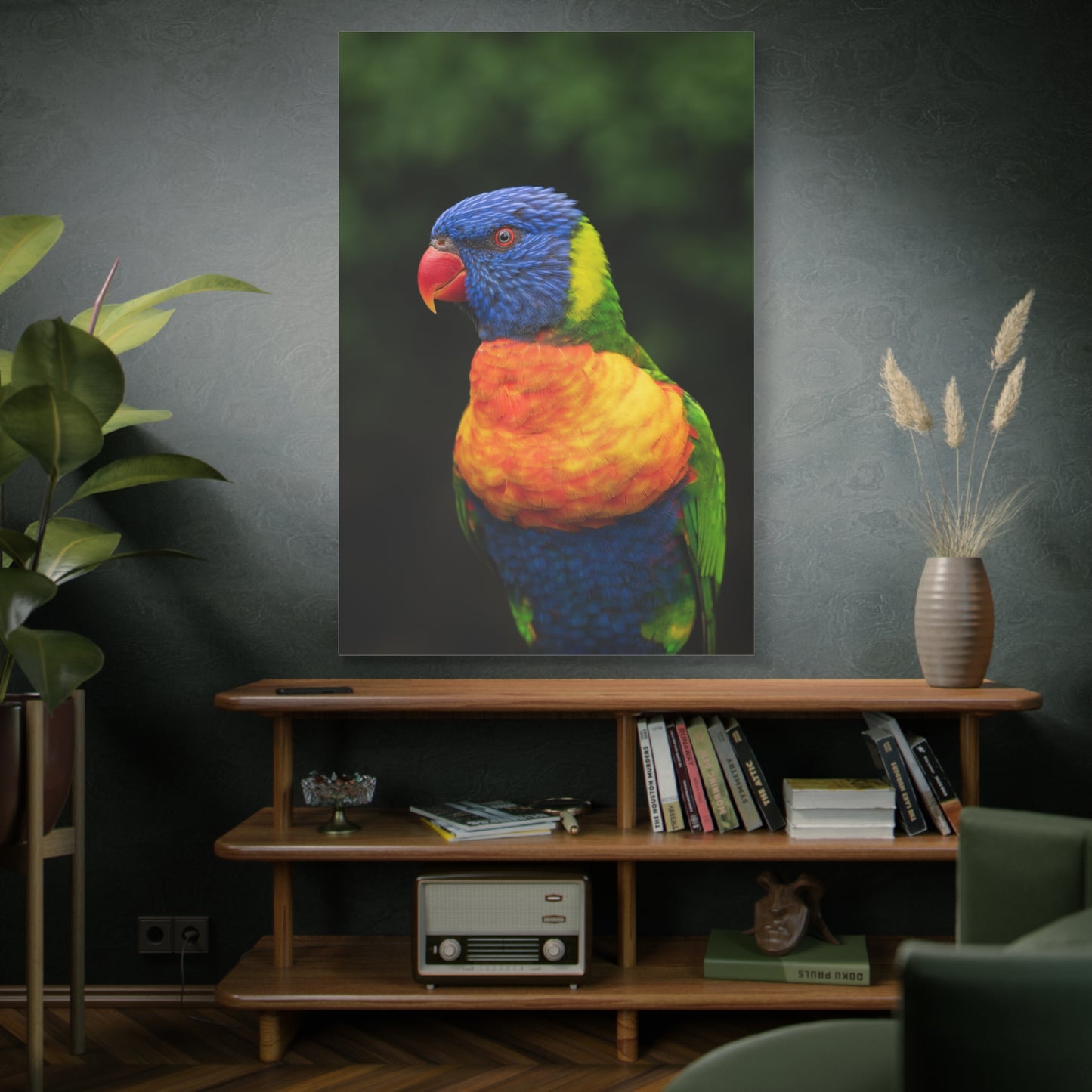 Vibrant Lorikeet Canvas Wall Art – Stunning Wildlife Photography