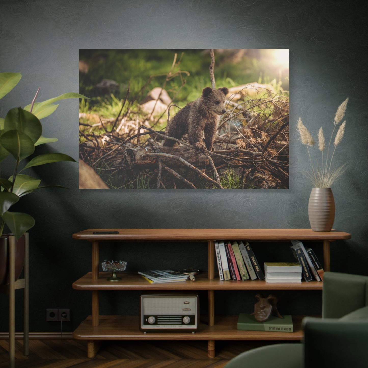 Majestic Brown Bear Canvas Wall Art – Wild Strength and Elegance