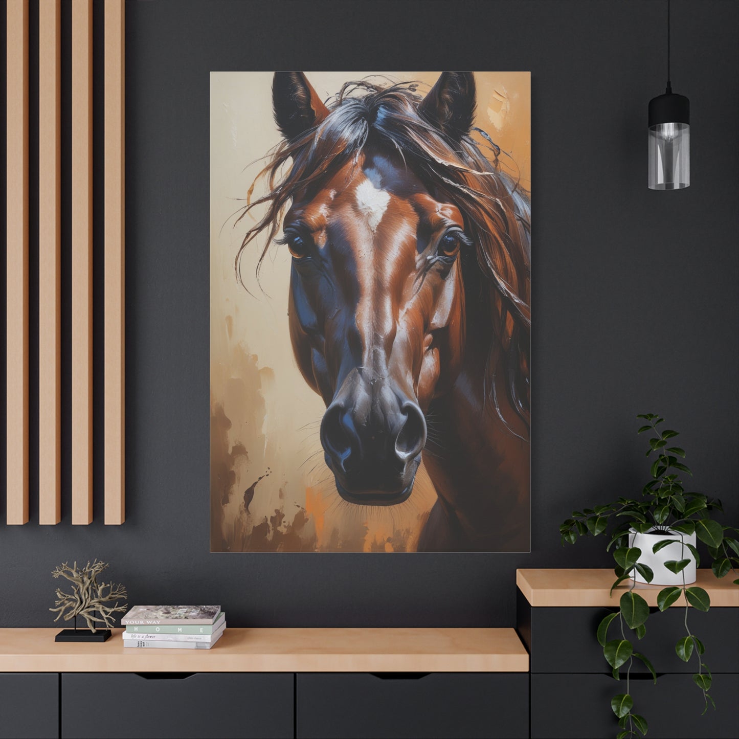 Cinematic Elegance – Close-Up of a Majestic Stallion
