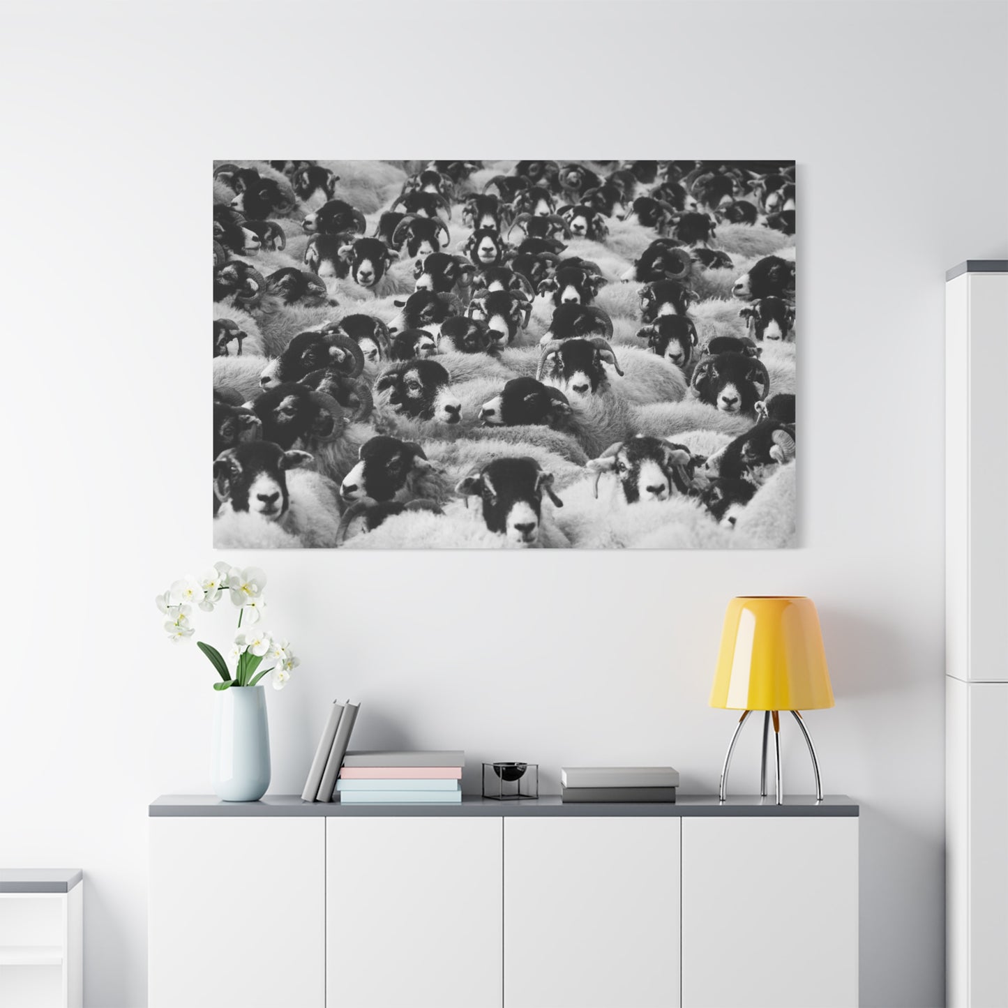 Rustic Sheep Pasture Canvas Wall Art – Timeless Countryside Beauty