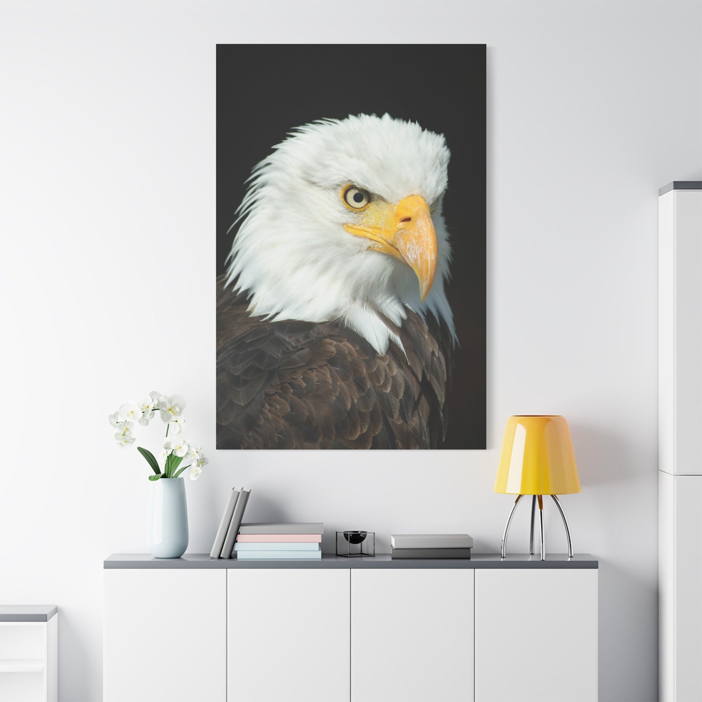 Majestic Eagle Head Canvas Wall Art – Wildlife Photography for Nature Enthusiasts