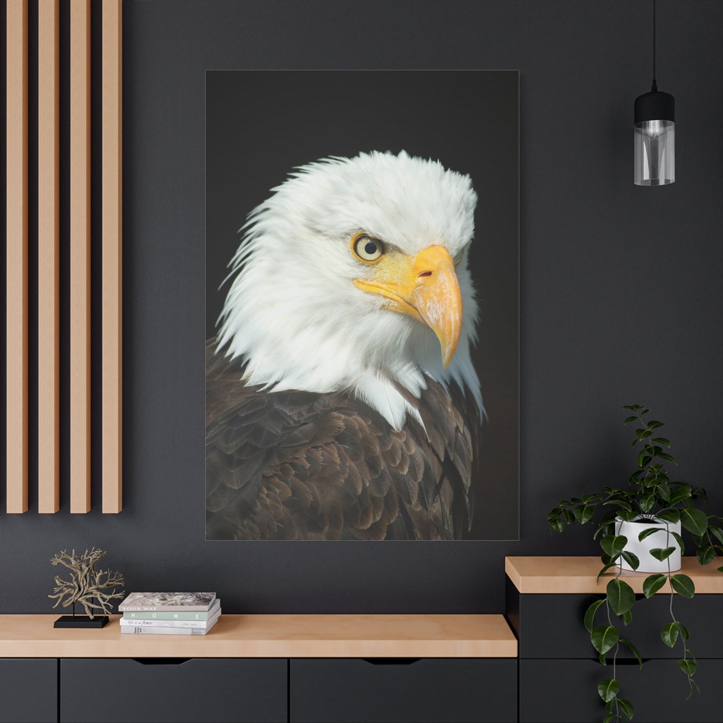 Majestic Eagle Head Canvas Wall Art – Wildlife Photography for Nature Enthusiasts
