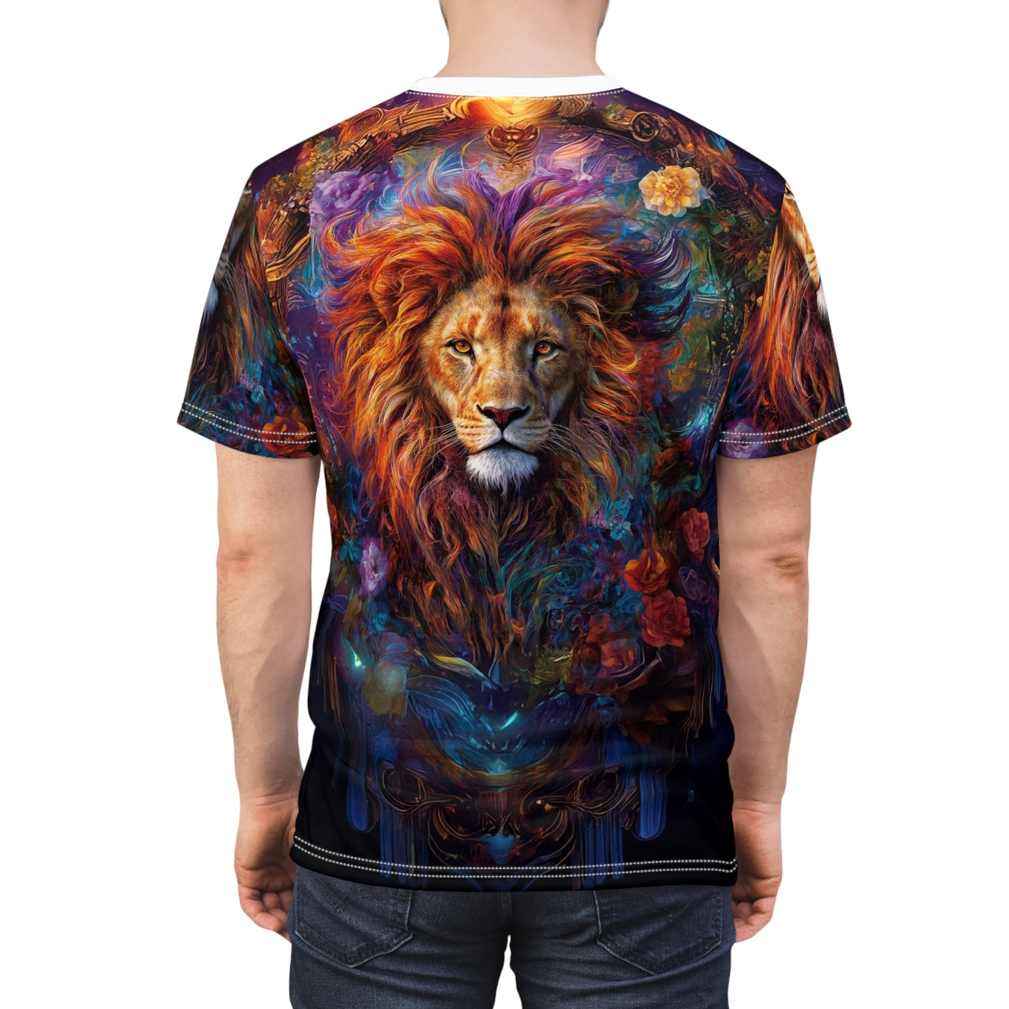 đș Floral Majesty Lion â Artistic Royal T-Shirt