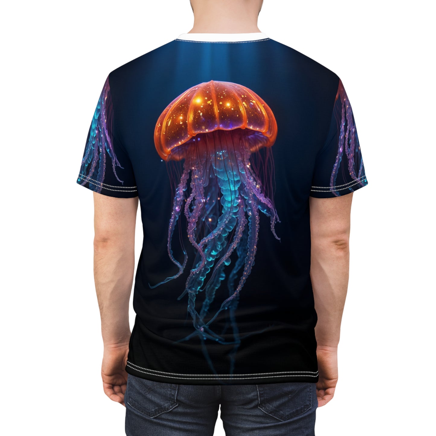 Cosmic Jellyfish – Bioluminescent Ocean T-Shirt