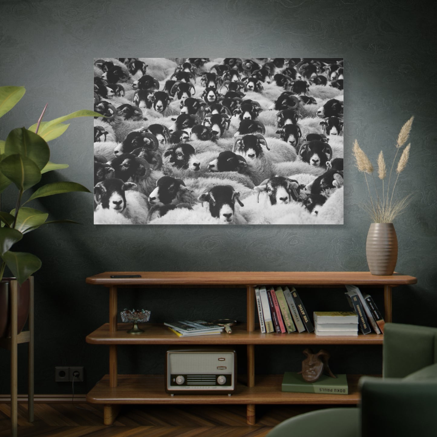 Rustic Sheep Pasture Canvas Wall Art – Timeless Countryside Beauty