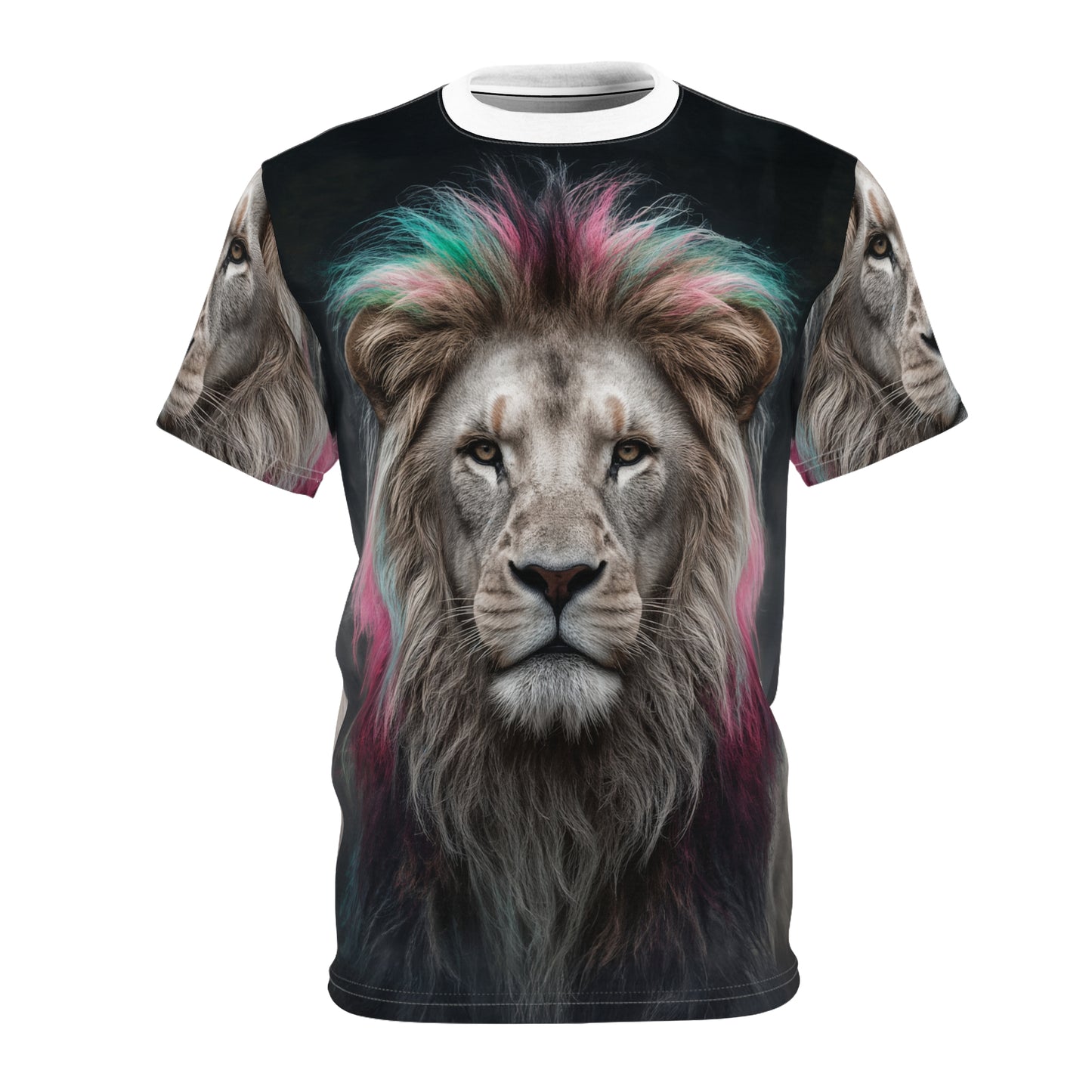 🎨 Neon Mane Lion – Vibrant Majesty T-Shirt