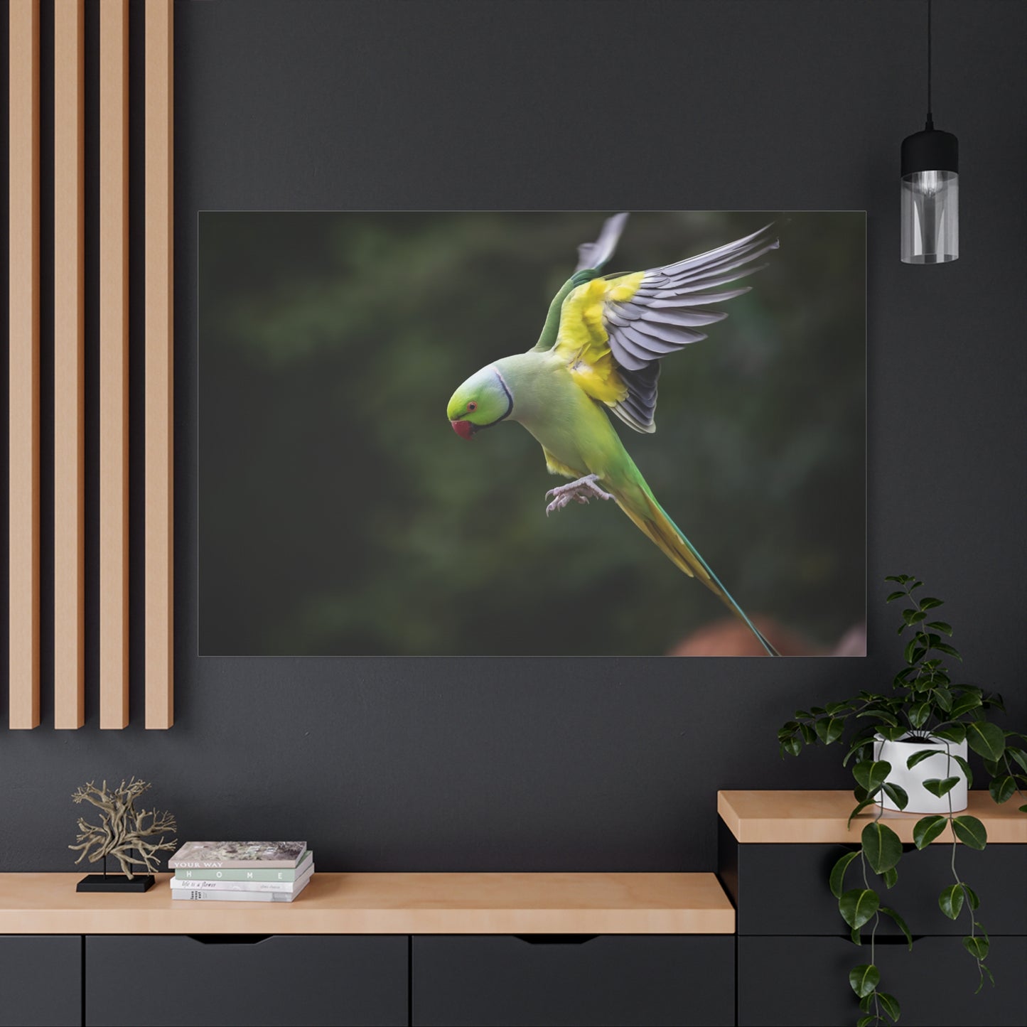 Vibrant Parakeet Canvas Wall Art – Wildlife Decor for Any Space