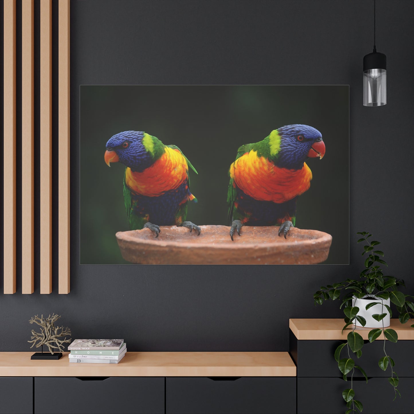 Rainbow Lorikeets Canvas Art – A Splash of Vibrant Beauty