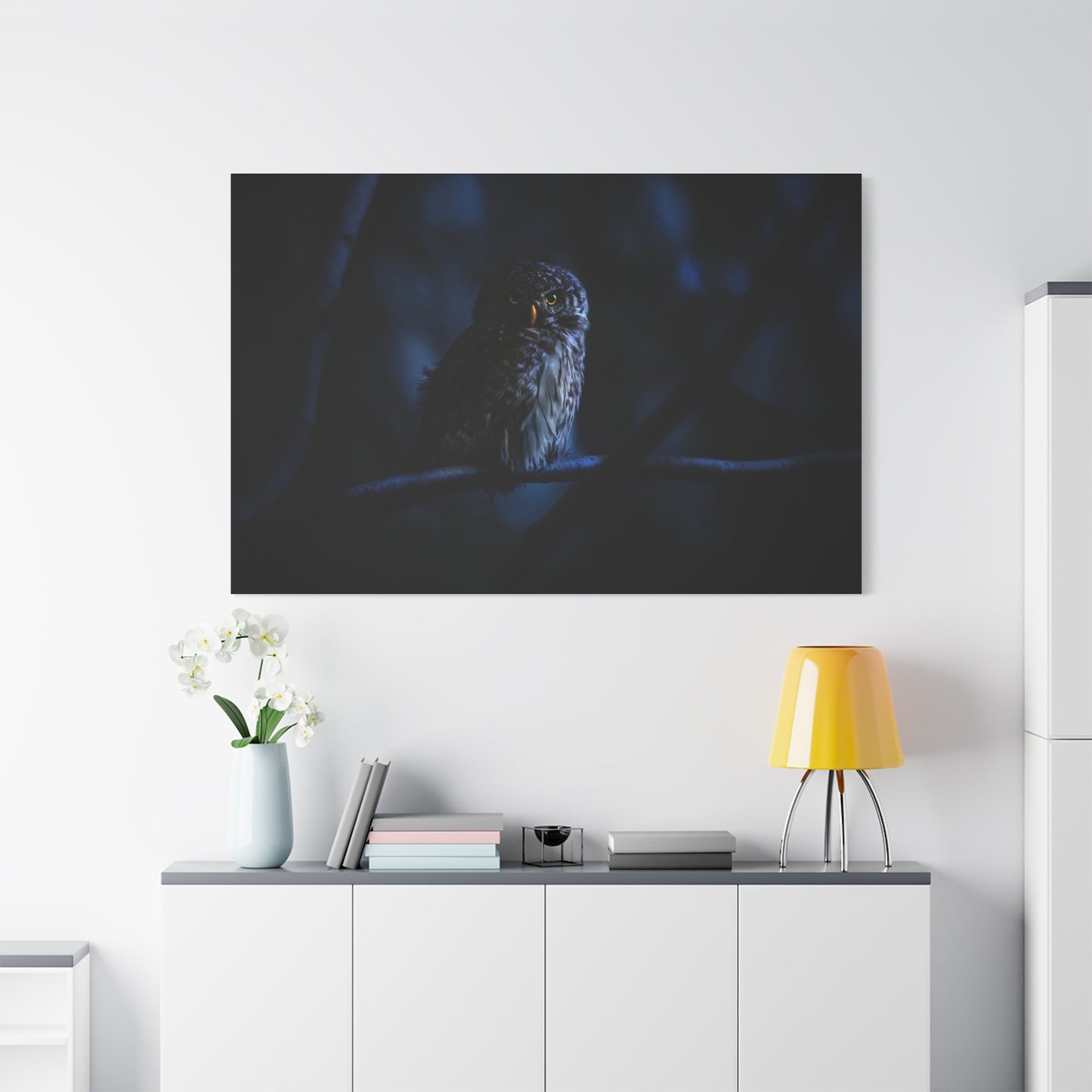 Mystical Eurasian Pygmy Owl Canvas Wall Art – Forest Wildlife