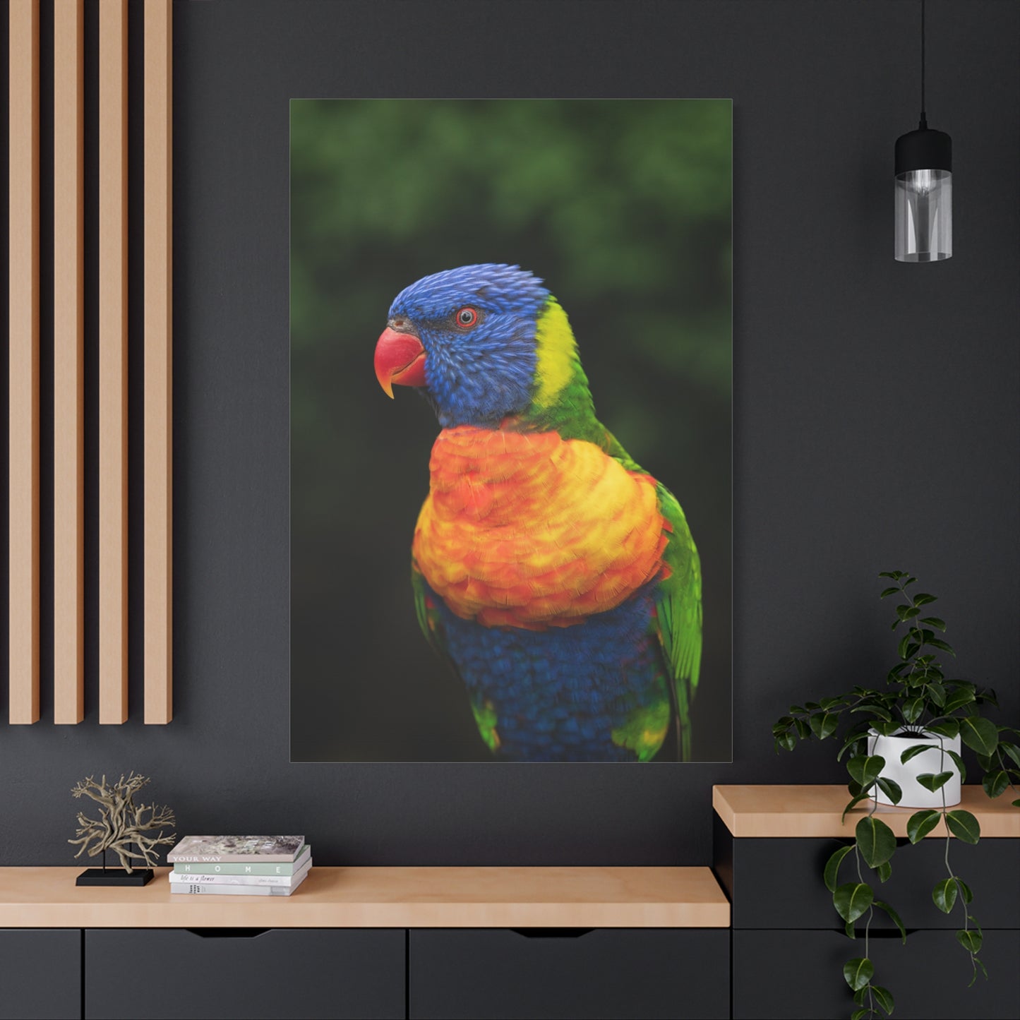 Vibrant Lorikeet Canvas Wall Art – Stunning Wildlife Photography