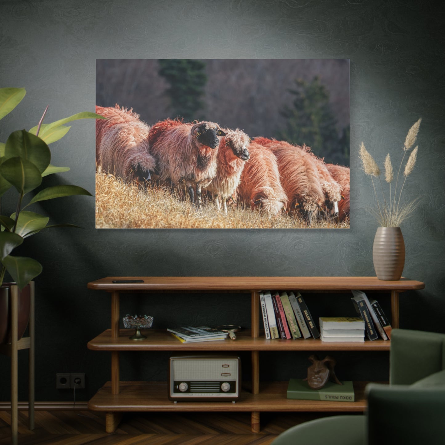 Serene Sheep Canvas Wall Art – Tranquil Mountain Pastures