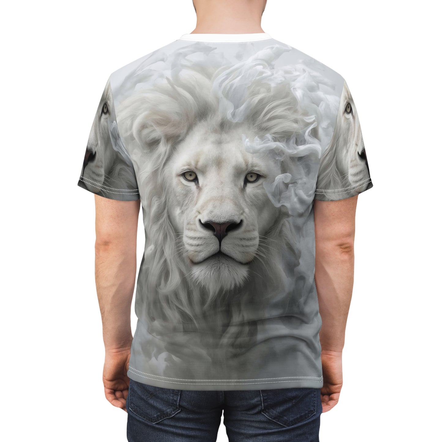 🕊️ Celestial White Lion – Spirit of Purity T-Shirt