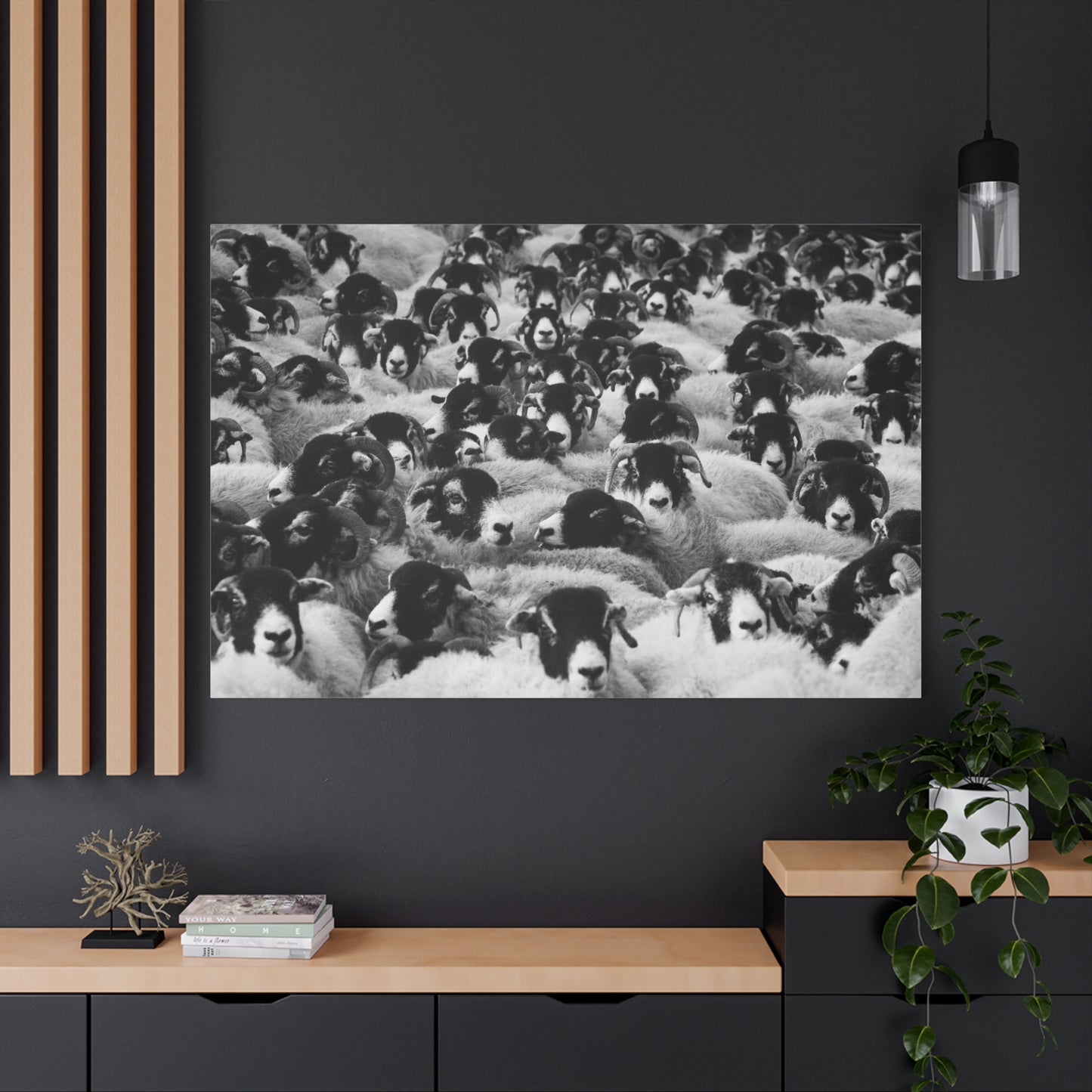 Rustic Sheep Pasture Canvas Wall Art – Timeless Countryside Beauty