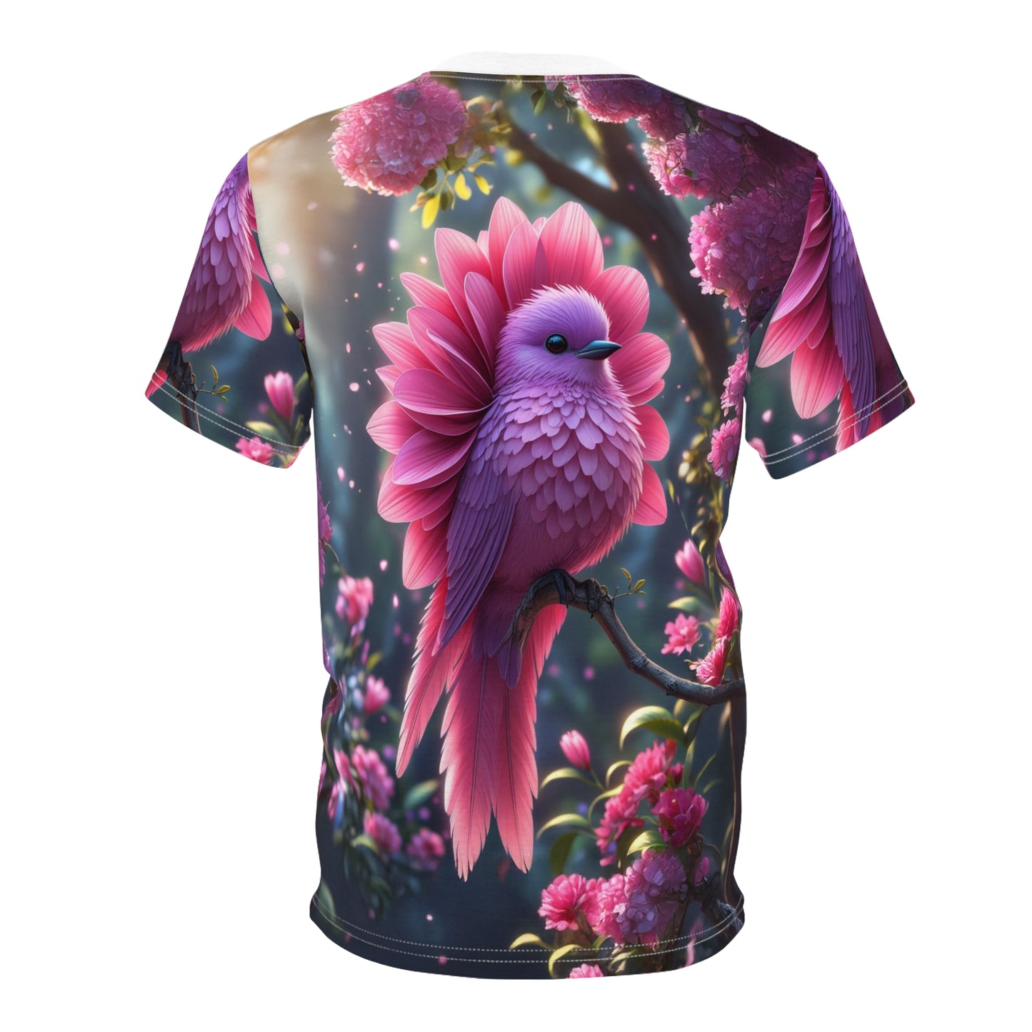 Enchanted Blossom Bird – Fantasy T-Shirt