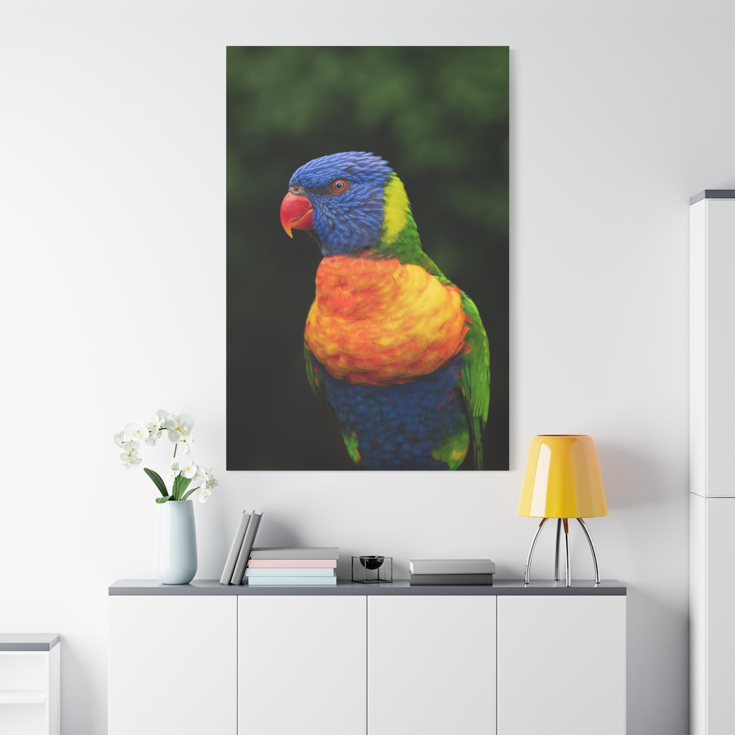 Vibrant Lorikeet Canvas Wall Art – Stunning Wildlife Photography