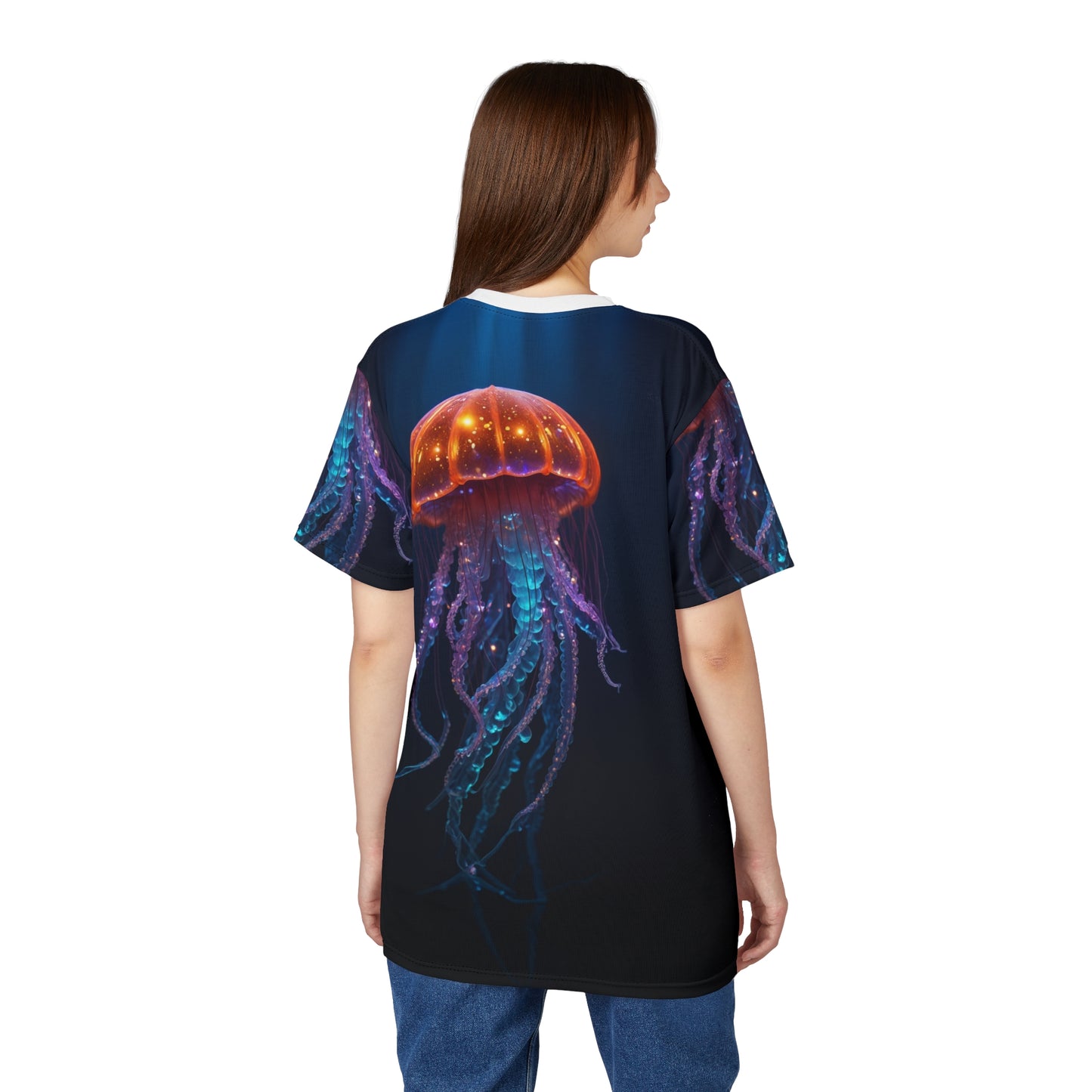 Cosmic Jellyfish – Bioluminescent Ocean T-Shirt