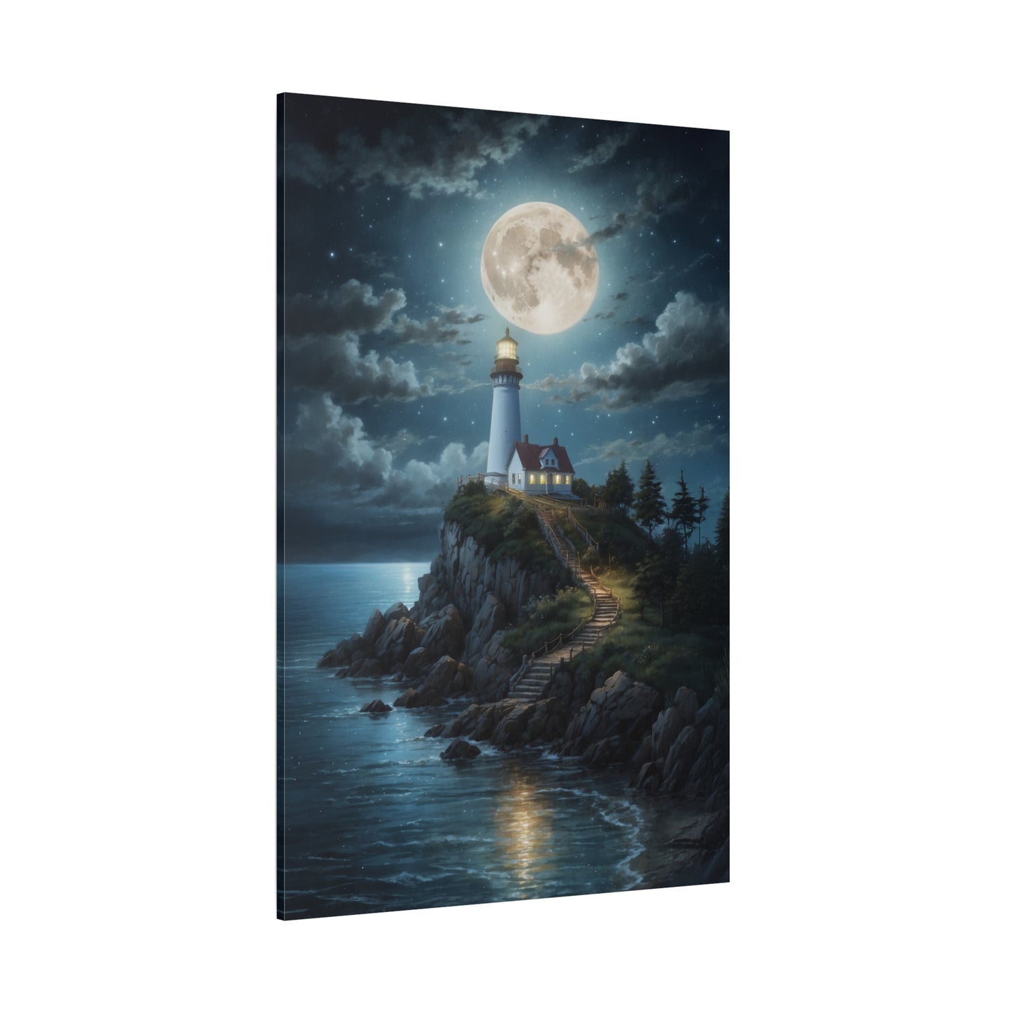Lighthouse Under the Moon – A Beacon’s Duty