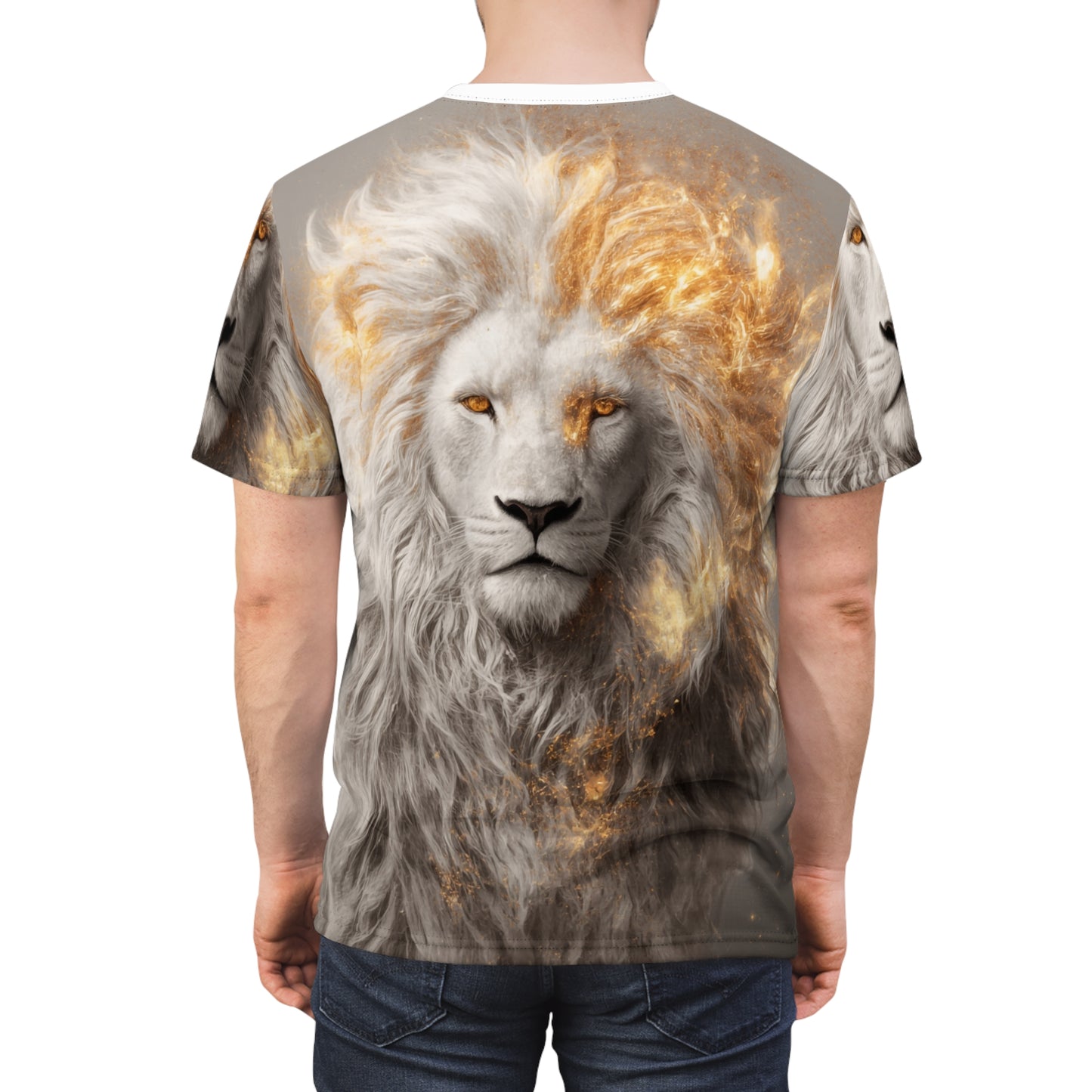 ⚜️ Golden Spirit Lion – Divine Majesty T-Shirt