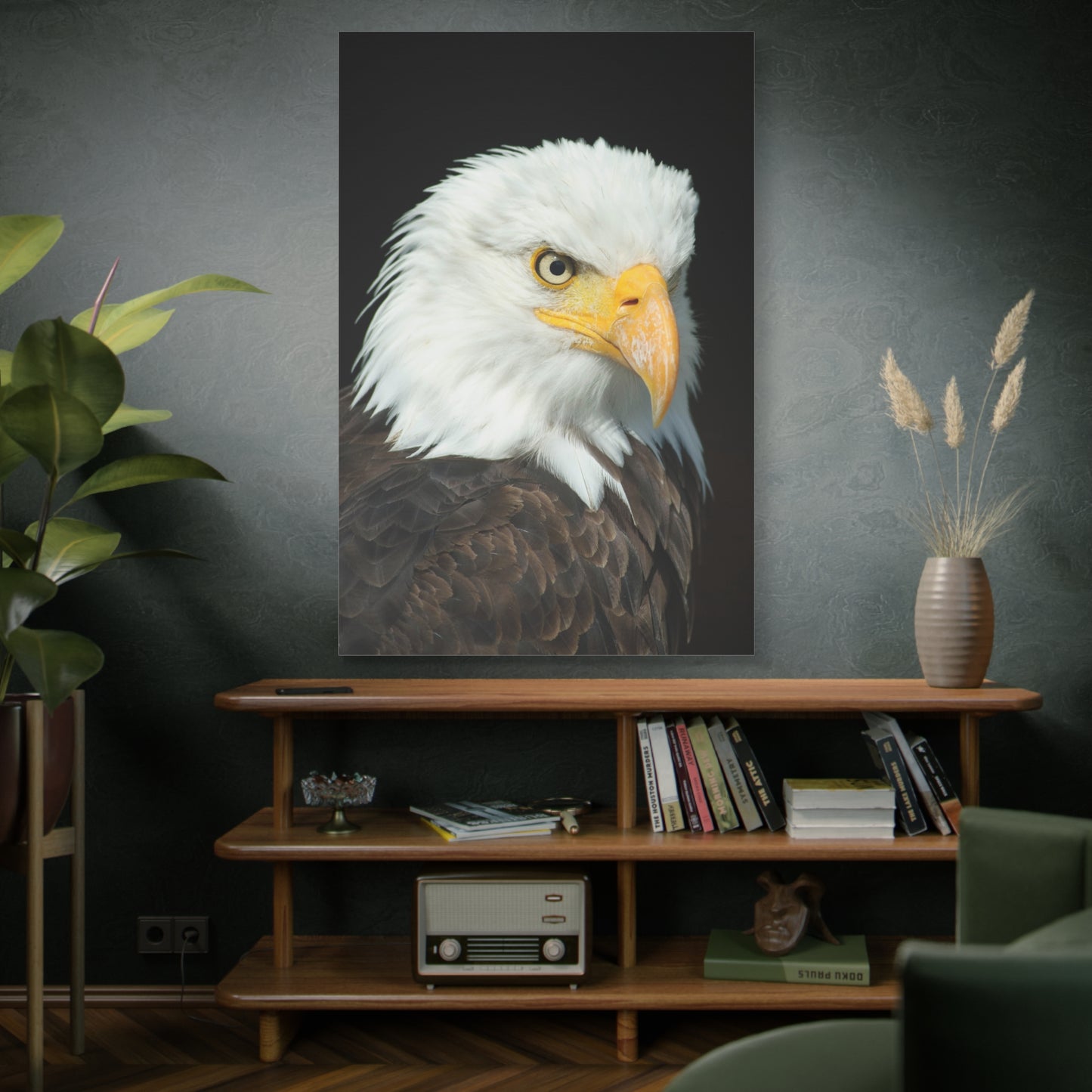 Majestic Eagle Head Canvas Wall Art – Wildlife Photography for Nature Enthusiasts