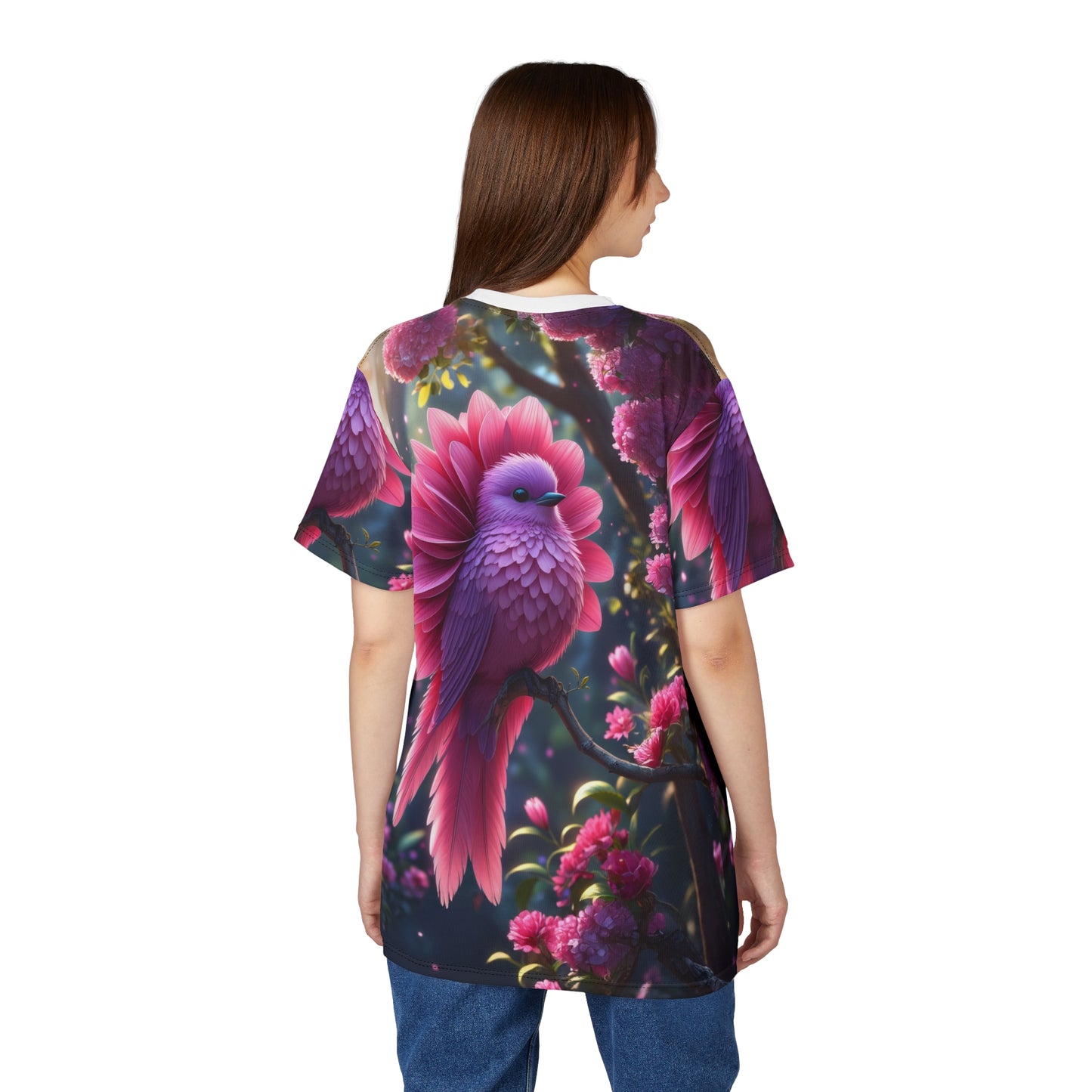 Enchanted Blossom Bird – Fantasy T-Shirt