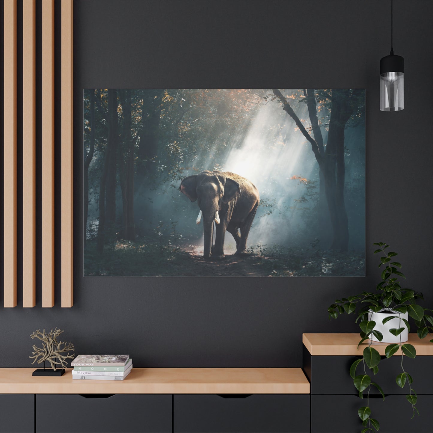 Majestic Elephant Canvas Wall Art - Symbol of Strength and Serenity