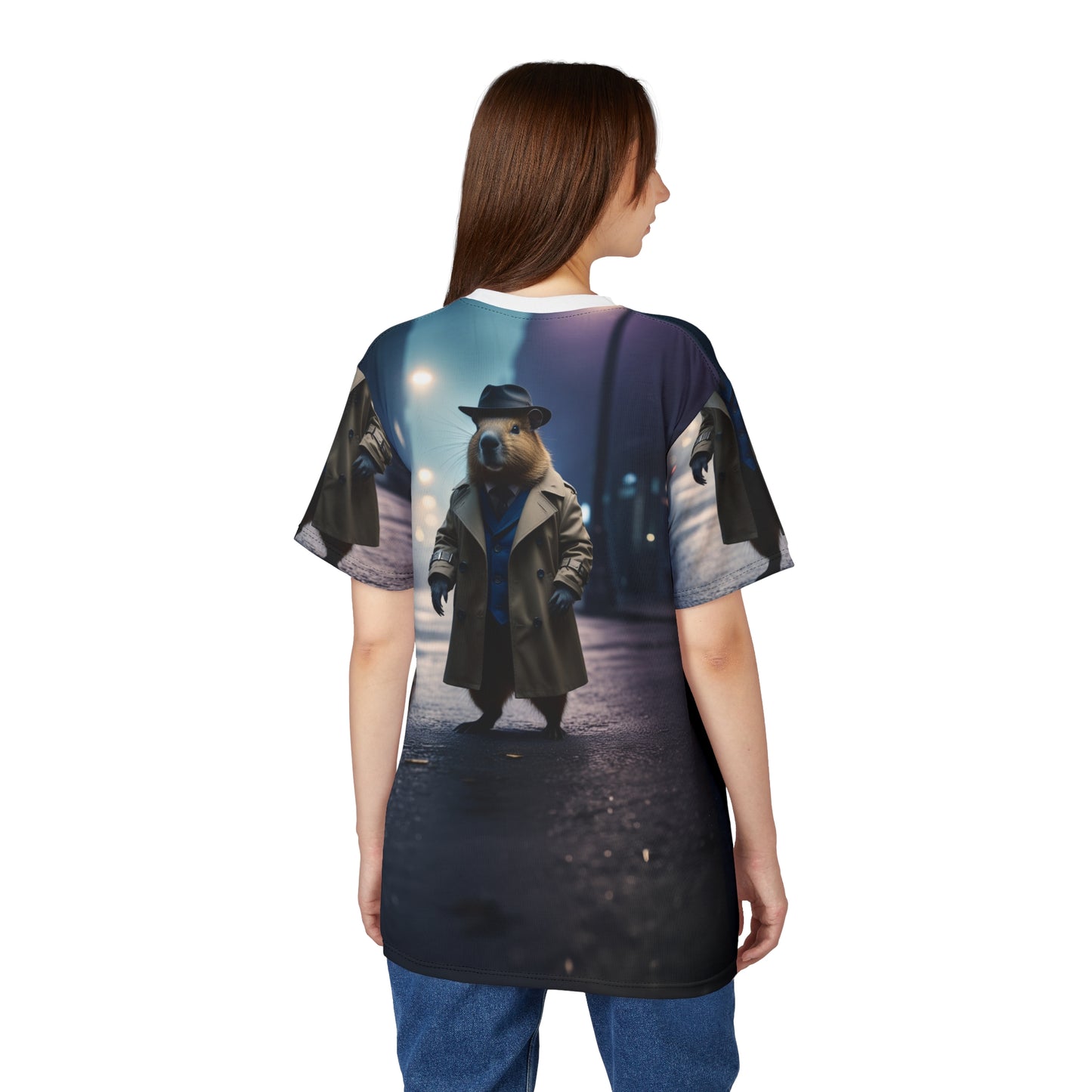 Detective Capy – Noir Mystery T-Shirt 🕵️♂️🌃