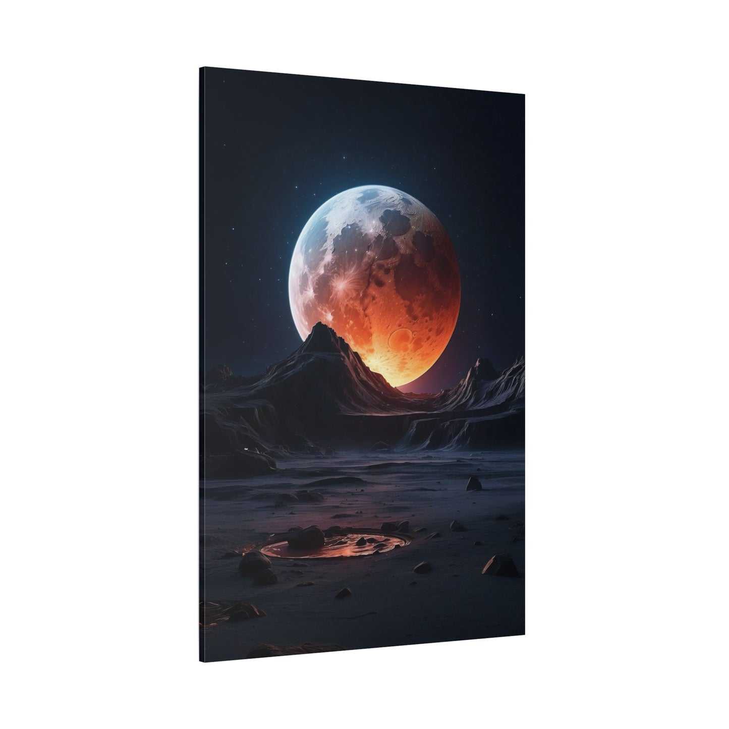 Blood Moon Over the Ocean
