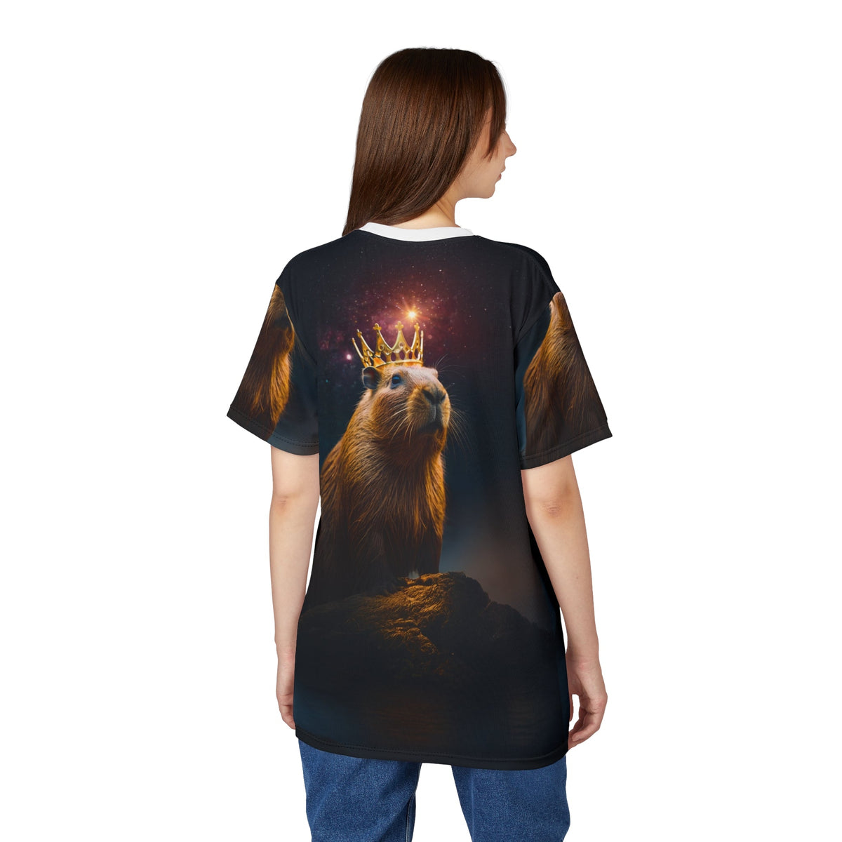 Cosmic Capybara King – Royal T-Shirt - ART OF ROYALS