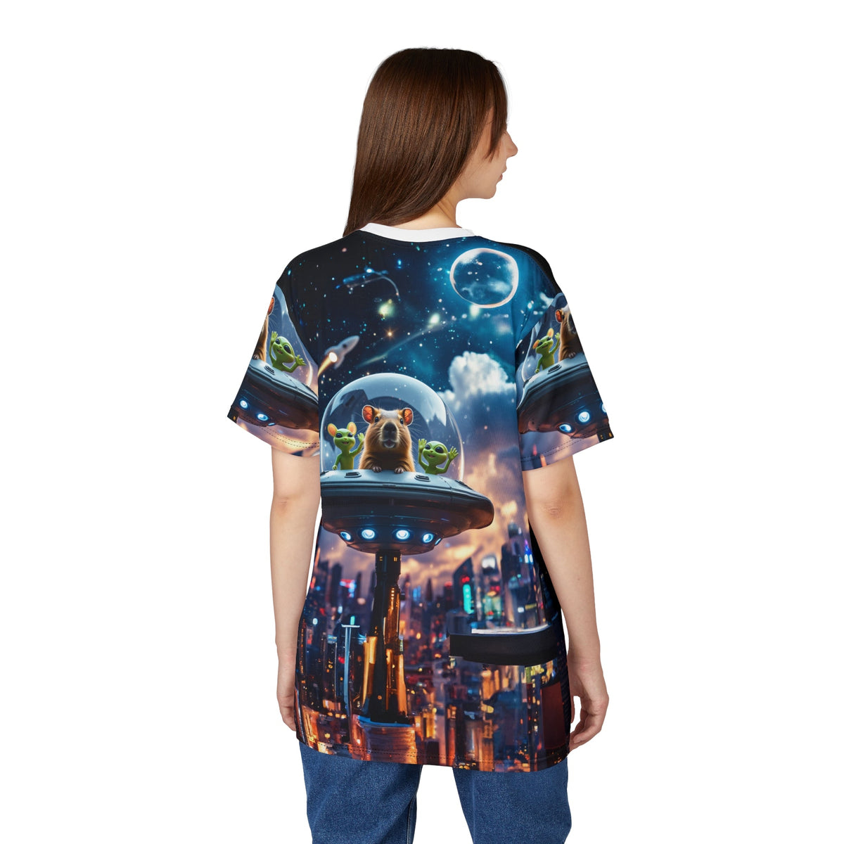 Cosmic City Capybara: Guardian of the Skyline - ART OF ROYALS