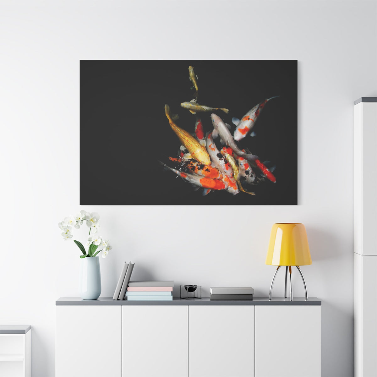 Elegant Koi Fish Canvas Wall Art – Serene Japanese Wildlife Print for Zen-Inspired Spaces - ART OF ROYALS