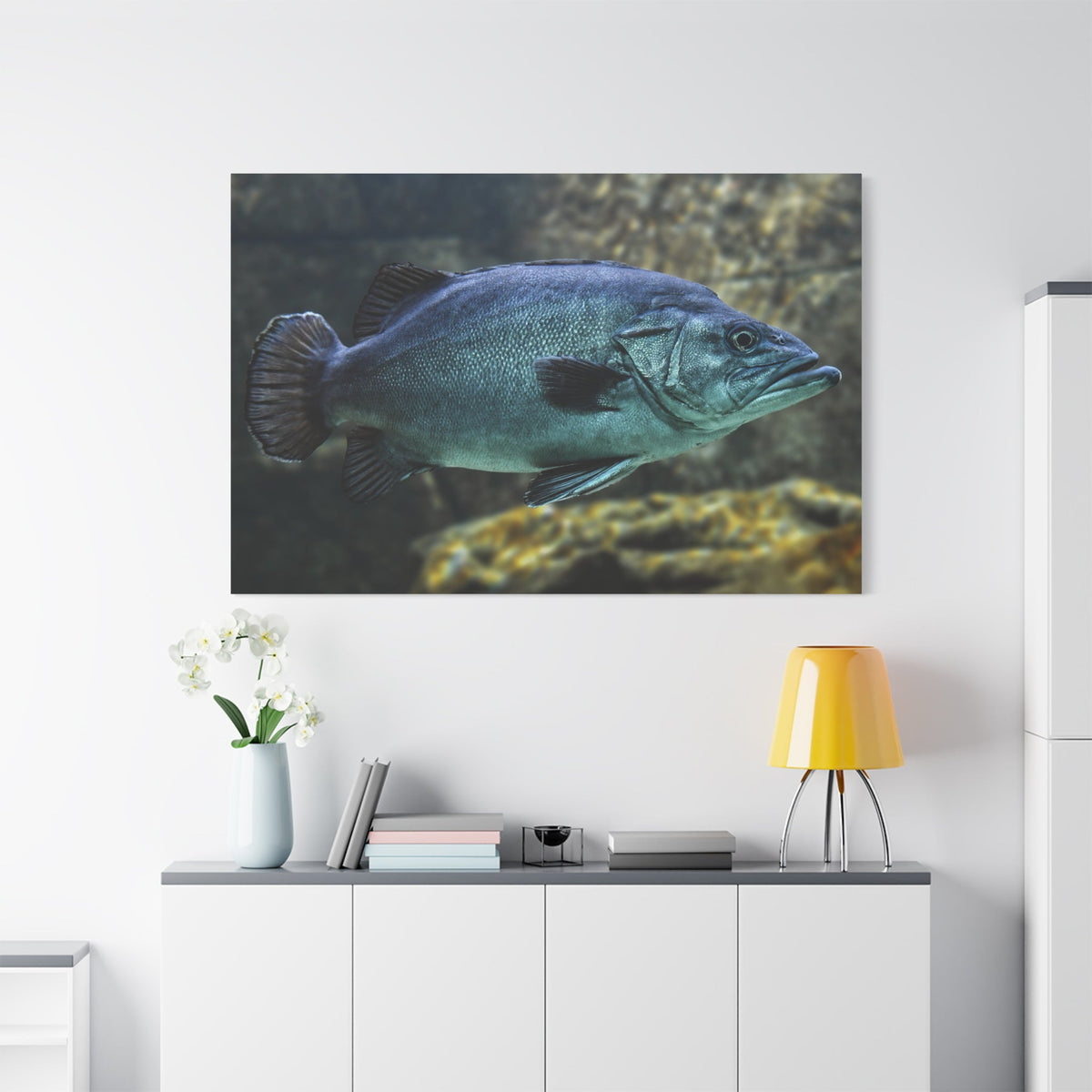 Graceful Underwater Fish Canvas Wall Art – Serene Aquatic Wildlife Print for Tranquil Spaces - ART OF ROYALS