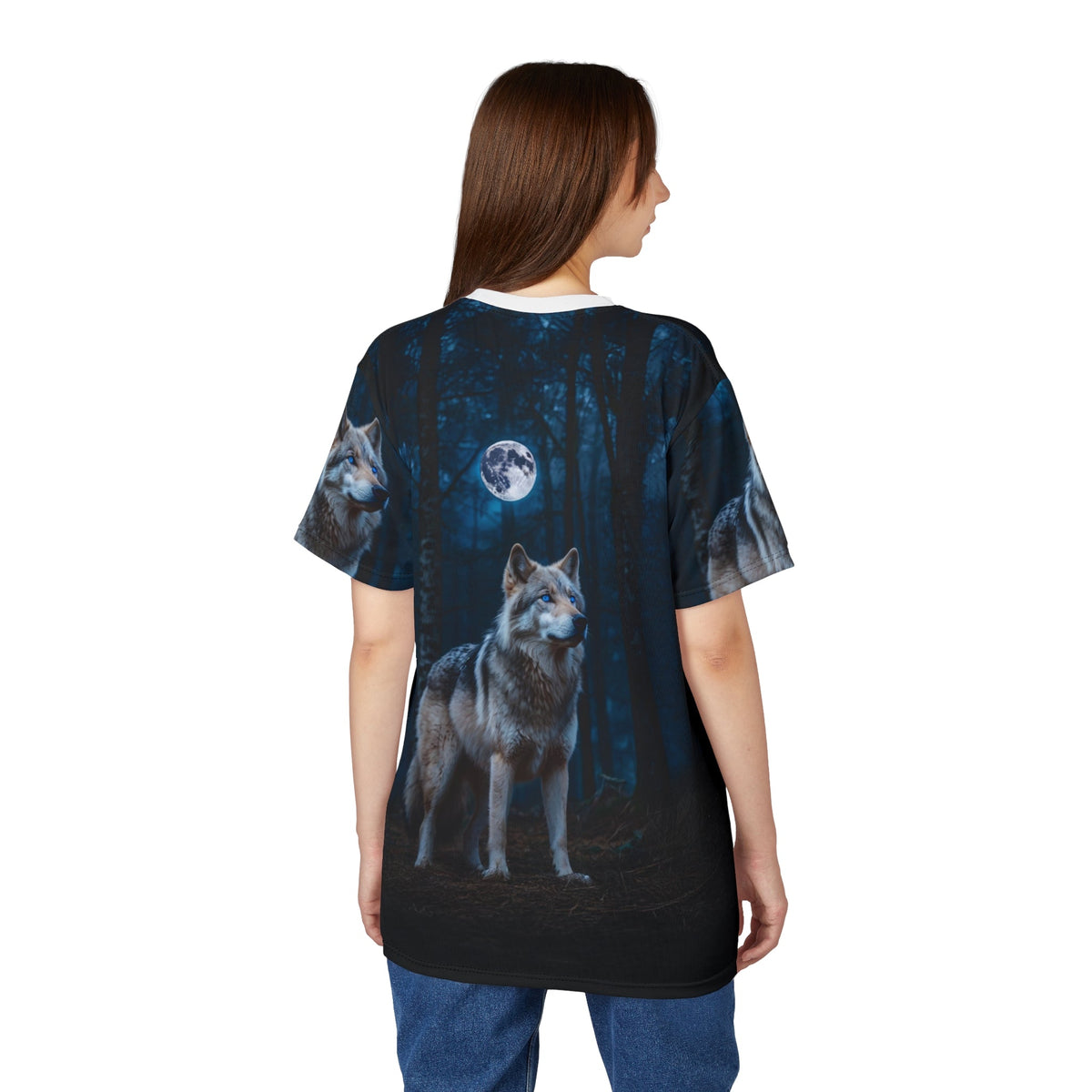 Majestic Full Moon Wolf T-Shirt - ART OF ROYALS