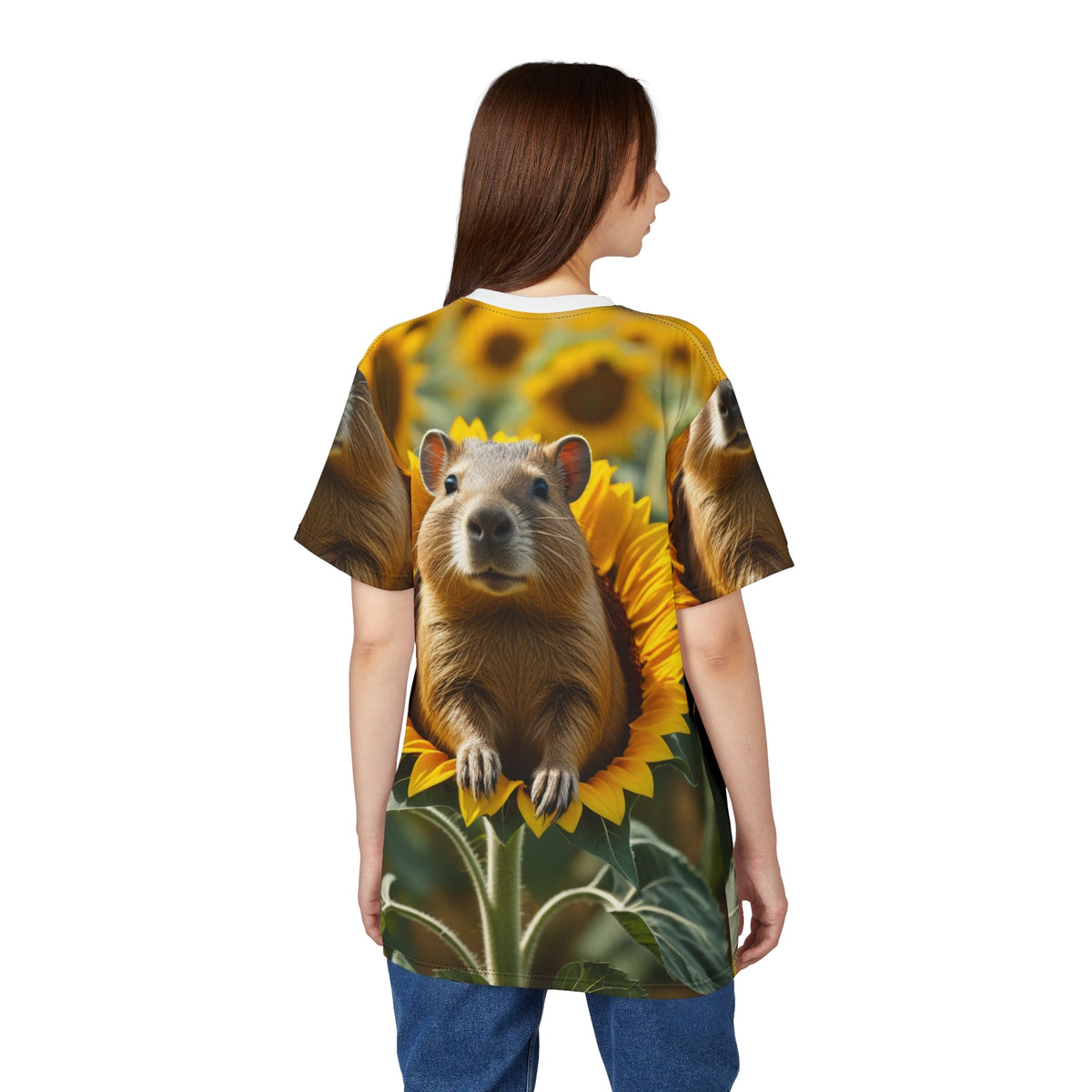 Sunflower Bliss: Capybara in a Field of Sunflowers - ART OF ROYALS