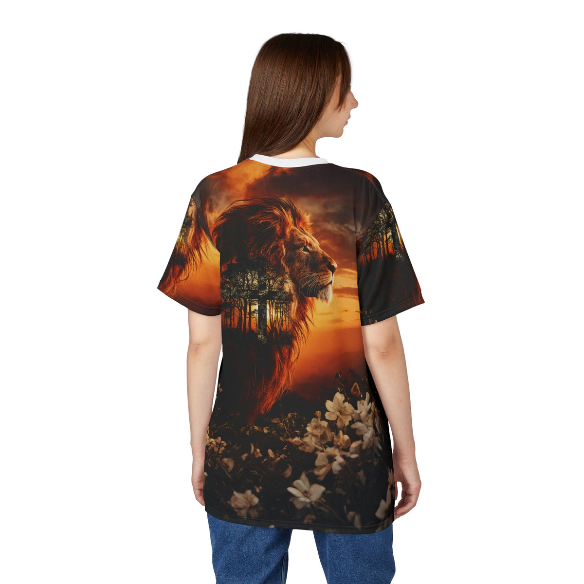 🌅 Sunset Guardian Lion – Spirit of the Wild T-Shirt - ART OF ROYALS