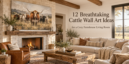 12 Breathtaking Cattle Wall Art Ideas for a Cozy Farmhouse Living Room