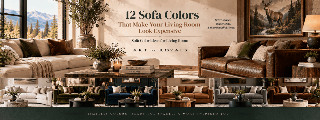 12 Sofa Colors That Make Your Living Room Look Expensive | Sofa Color Ideas for Living Room - ART OF ROYALS