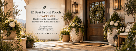 12 Best Front Porch Flower Pots That Elevate Front Door Flower Pot Ideas Instantly - ART OF ROYALS