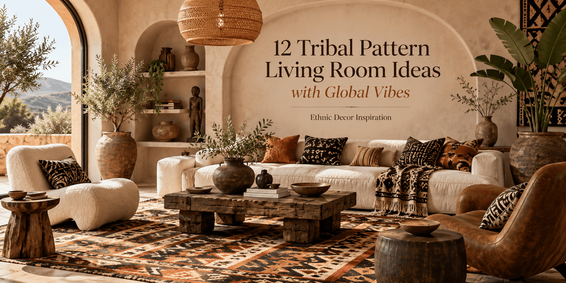 12 Tribal Pattern Living Room Ideas with Global Vibes | Ethnic Decor Inspiration - ART OF ROYALS
