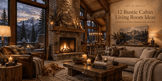 12 Rustic Cabin Living Room Ideas That Feel Cozy & Warm | Mountain Cabin Decor Ideas - ART OF ROYALS