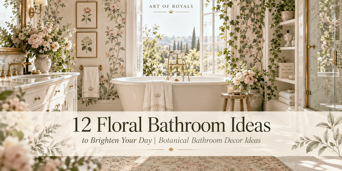 12 Floral Bathroom Ideas to Brighten Your Day | Botanical Bathroom Decor Ideas - ART OF ROYALS