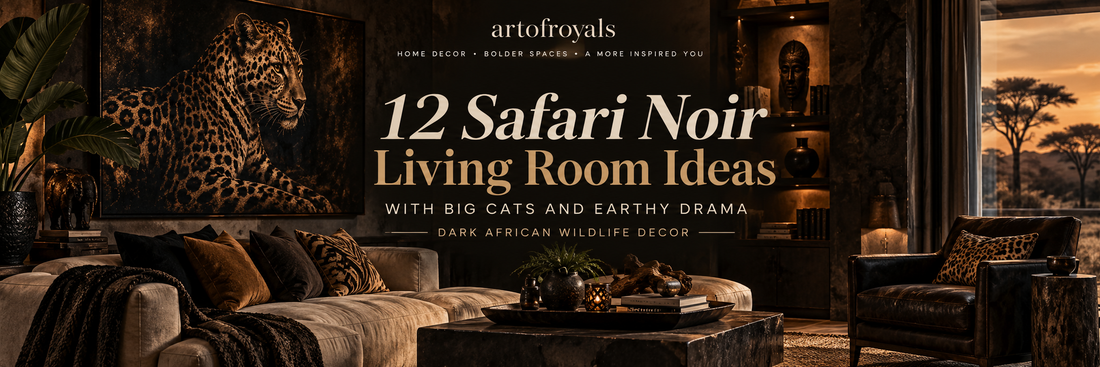 12 Safari Noir Living Room Ideas With Big Cats and Earthy Drama | Dark African Wildlife Decor