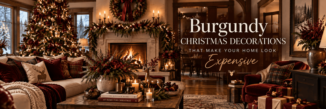 12 Burgundy Christmas Decorations That Make Your Home Look Expensive - ART OF ROYALS