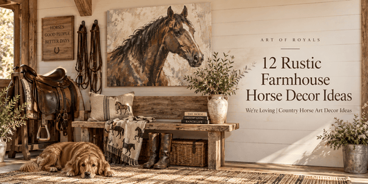 12 Rustic Farmhouse Horse Decor Ideas We’re Loving | Country Horse Art Decor Ideas - ART OF ROYALS