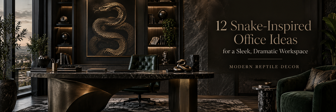 12 Snake-Inspired Office Ideas for a Sleek, Dramatic Workspace | Modern Reptile Decor