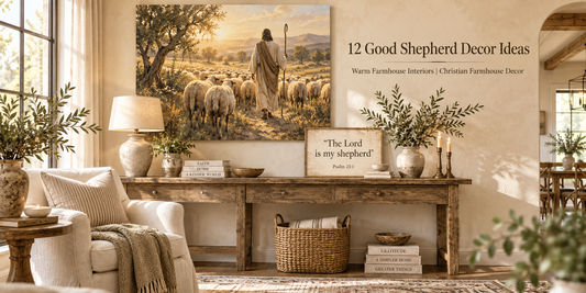 12 Good Shepherd Decor Ideas for Warm Farmhouse Interiors | Christian Farmhouse Decor