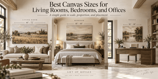 Best Canvas Sizes for Living Rooms, Bedrooms, and Offices - ART OF ROYALS