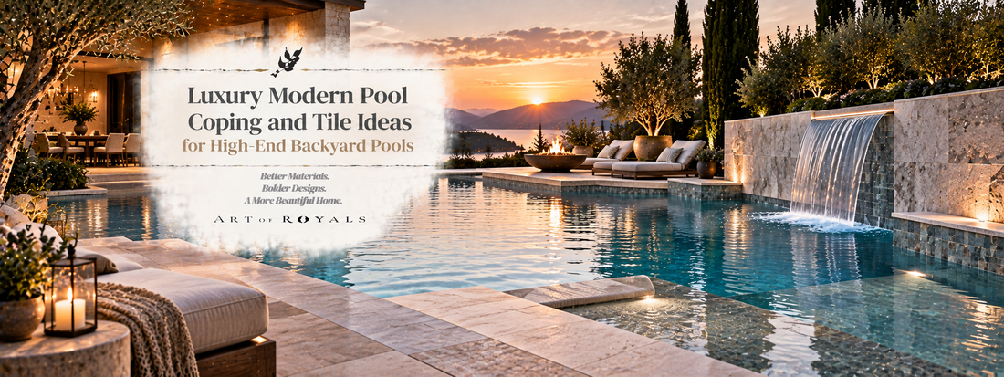Luxury Modern Pool Coping and Tile Ideas for High-End Backyard Pools